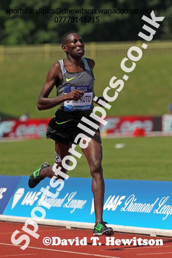 Conseslus Kipruto (KEN) winner of the 3000 metres steeplechase, IAAF Diamond League, Birmingham. Photo: David T. Hewitson/Sports for All Pics